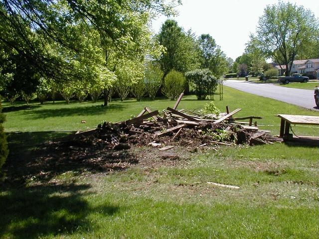 deck debris