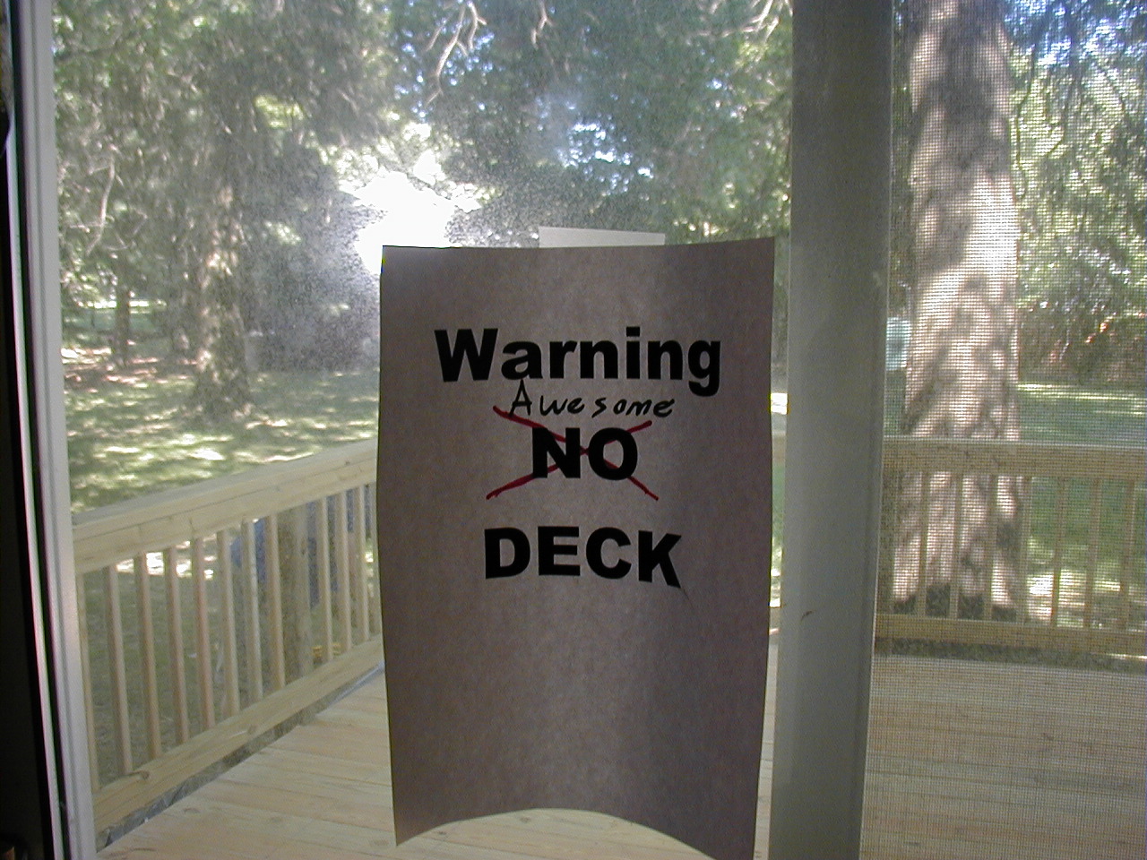 Warning awesome deck