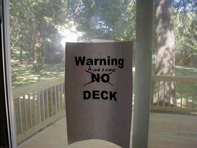 Warning awesome deck